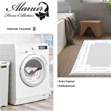 Dekoreko Kaymaz Taban Djt Banyo Halısı Yıldız Deri Saçaklı Modern 657M