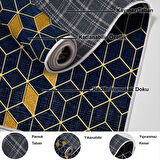 Dekoreko Kaymaz Taban Djt Salon Halısı Star Pamuk Modern 719