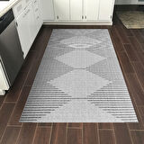 Dekoreko Kaymaz Taban Djt Mutfak Halısı Yıldız Deri İskandinav F5085