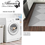 Dekoreko Kaymaz Taban Djt Mutfak Halısı Yıldız Deri İskandinav F5085