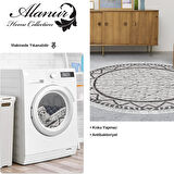 Dekoreko Kaymaz Taban Djt Salon Halısı Star Pamuk Saçaklı Yuvarlak İskandinav F5081