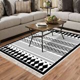 Dekoreko Kaymaz Taban Djt Salon Halısı Trend Saçaklı İskandinav M1273