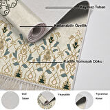 Dekoreko Kaymaz Taban Djt Salon Halısı Trend Saçaklı Modern 1491