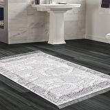 Dekoreko Kaymaz Taban Djt Banyo Halısı Trend Saçaklı Modern 1314