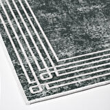 Dekoreko Kaymaz Taban Djt Salon Halısı Yıldız Deri Modern M5142