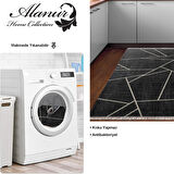 Dekoreko Kaymaz Taban Djt Mutfak Halısı Star Pamuk Saçaklı Modern 717