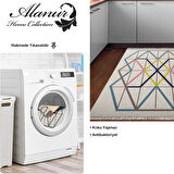 Dekoreko Kaymaz Taban Djt Mutfak Halısı Yıldız Deri Saçaklı Modern P1525