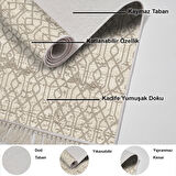 Dekoreko Kaymaz Taban Djt Banyo Halısı Trend Saçaklı Modern 757