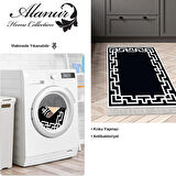 Dekoreko Kaymaz Taban Djt Mutfak Halısı Yıldız Deri Saçaklı Modern F5035