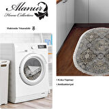 Dekoreko Kaymaz Taban Djt Mutfak Halısı Trend Saçaklı Oval Modern 659M