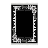 Dekoreko Kaymaz Taban Djt Mutfak Halısı Yıldız Deri Saçaklı Modern Kt494