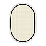 Alanur Home Kaymaz Taban Djt Banyo Mutfak Salon Halı  Trend Saçaklı Oval Dokuma Desen E5007