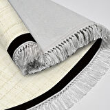 Alanur Home Kaymaz Taban Djt Banyo Mutfak Salon Halı  Trend Saçaklı Oval Dokuma Desen E5007