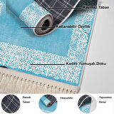 Dekoreko Kaymaz Taban Djt Salon Halısı Star Pamuk Saçaklı Modern 1460