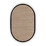 Alanur Home Kaymaz Taban Djt Banyo Mutfak Salon Halı Star Pamuk Saçaklı Oval Dokuma Desen E5001