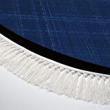 Alanur Home Kaymaz Taban Djt Banyo Mutfak Salon Halı  Trend Saçaklı Oval Dokuma Desen E5007