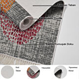 Dekoreko Kaymaz Taban Djt Mutfak Halısı Trend Saçaklı Modern E4052