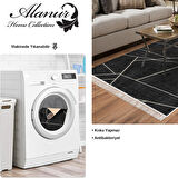 Dekoreko Kaymaz Taban Djt Salon Halısı Yıldız Deri Saçaklı Modern 717