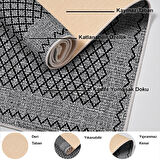 Dekoreko Kaymaz Taban Djt Salon Halısı Yıldız Deri Modern M5001