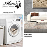 Dekoreko Kaymaz Taban Djt Salon Halısı Yıldız Deri Saçaklı İskandinav F5139