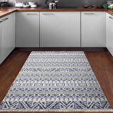 Dekoreko Kaymaz Taban Djt Mutfak Halısı Yıldız Deri Saçaklı İskandinav F5082