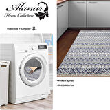 Dekoreko Kaymaz Taban Djt Mutfak Halısı Yıldız Deri Saçaklı İskandinav F5082