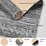 Dekoreko Kaymaz Taban Djt Salon Halısı Yıldız Deri İskandinav F5087