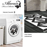 Dekoreko Kaymaz Taban Djt Banyo Halısı Trend Saçaklı Modern 722