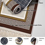 Dekoreko Kaymaz Taban Djt Mutfak Halısı Star Pamuk Saçaklı Modern 675M