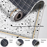 Dekoreko Kaymaz Taban Djt Salon Halısı Star Pamuk Modern M12366