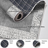 Dekoreko Kaymaz Taban Djt Banyo Halısı Star Pamuk Modern 1460