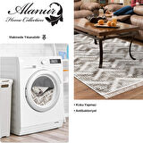 Dekoreko Kaymaz Taban Djt Salon Halısı Trend Saçaklı İskandinav F5124