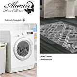 Dekoreko Kaymaz Taban Djt Banyo Halısı Star Pamuk Saçaklı Modern 2029