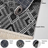 Dekoreko Kaymaz Taban Djt Banyo Halısı Star Pamuk Saçaklı Modern 2029