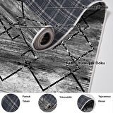 Dekoreko Kaymaz Taban Djt Salon Halısı Star Pamuk Modern M5006