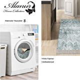 Dekoreko Kaymaz Taban Djt Mutfak Halısı Yıldız Deri Saçaklı İskandinav F5083