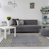 Dekoreko Kaymaz Taban Djt Salon Halısı Yıldız Deri Modern M5142