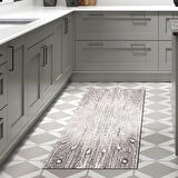 Dekoreko Kaymaz Taban Djt Mutfak Halısı Yıldız Deri Modern 743