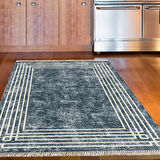 Dekoreko Kaymaz Taban Djt Mutfak Halısı Yıldız Deri Saçaklı Modern M5142