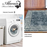 Dekoreko Kaymaz Taban Djt Mutfak Halısı Yıldız Deri Saçaklı Modern M5142