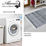 Dekoreko Kaymaz Taban Djt Mutfak Halısı Yıldız Deri Saçaklı İskandinav F5087