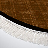 Alanur Home Kaymaz Taban Djt Banyo Mutfak Salon Halı  Trend Saçaklı Oval Dokuma Desen E5007