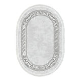 Dekoreko Kaymaz Taban Djt Mutfak Halısı Trend Saçaklı Oval Modern 626M