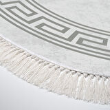 Dekoreko Kaymaz Taban Djt Mutfak Halısı Trend Saçaklı Oval Modern 626M