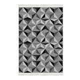 Dekoreko Kaymaz Taban Djt Salon Halısı Yıldız Deri Saçaklı Modern 1944