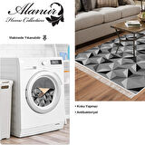 Dekoreko Kaymaz Taban Djt Salon Halısı Yıldız Deri Saçaklı Modern 1944