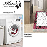 Dekoreko Kaymaz Taban Djt Mutfak Halısı Star Pamuk Saçaklı Modern M5129