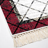 Dekoreko Kaymaz Taban Djt Mutfak Halısı Star Pamuk Saçaklı Modern M5129