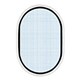 Alanur Home Kaymaz Taban Djt Banyo Mutfak Salon Halı Yıldız Deri Saçaklı Oval Dokuma Desen E5007