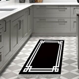 Dekoreko Kaymaz Taban Djt Mutfak Halısı Yıldız Deri Saçaklı Modern 1669